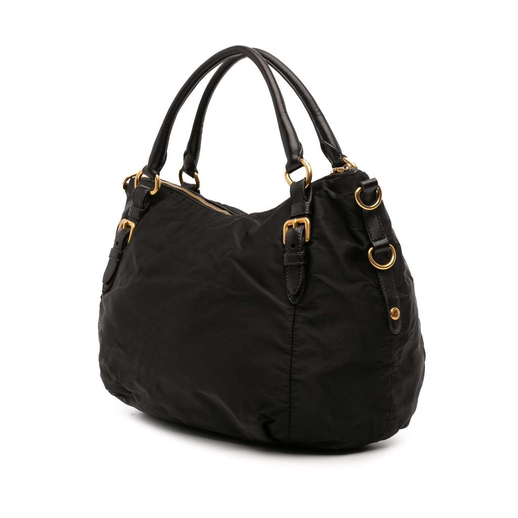 Prada Tessuto Canapa Logo Satchel - Back view