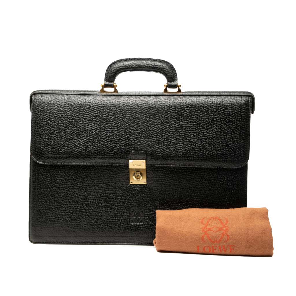 Loewe Leather Anagram Business Bag - Image 11