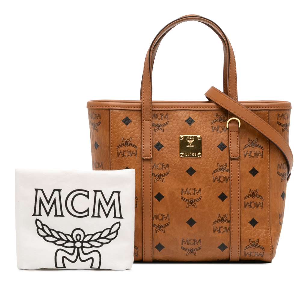 Mcm Mini Visetos Coated Canvas Toni Top Zip Shopper Tote - Image 15