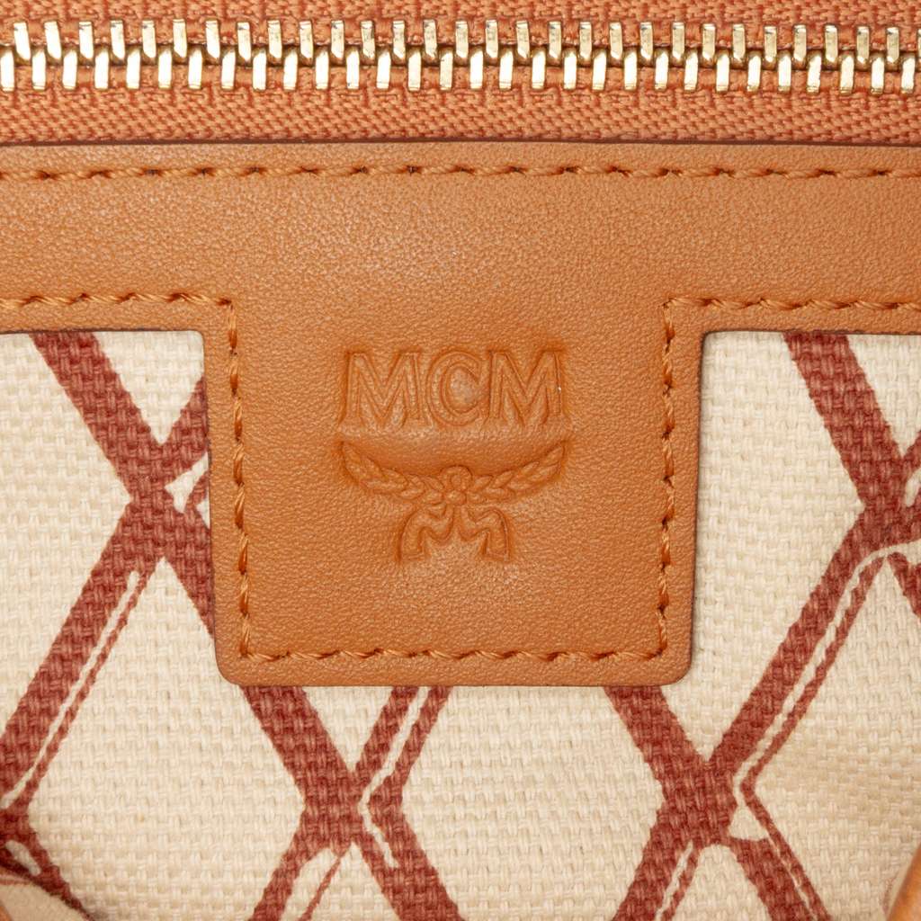 Mcm Mini Visetos Coated Canvas Toni Top Zip Shopper Tote - Side view