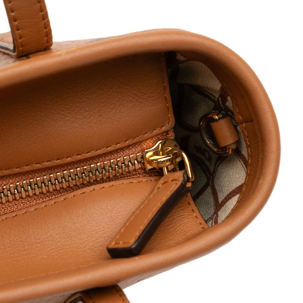 Mcm Mini Visetos Coated Canvas Toni Top Zip Shopper Tote - Detail 2