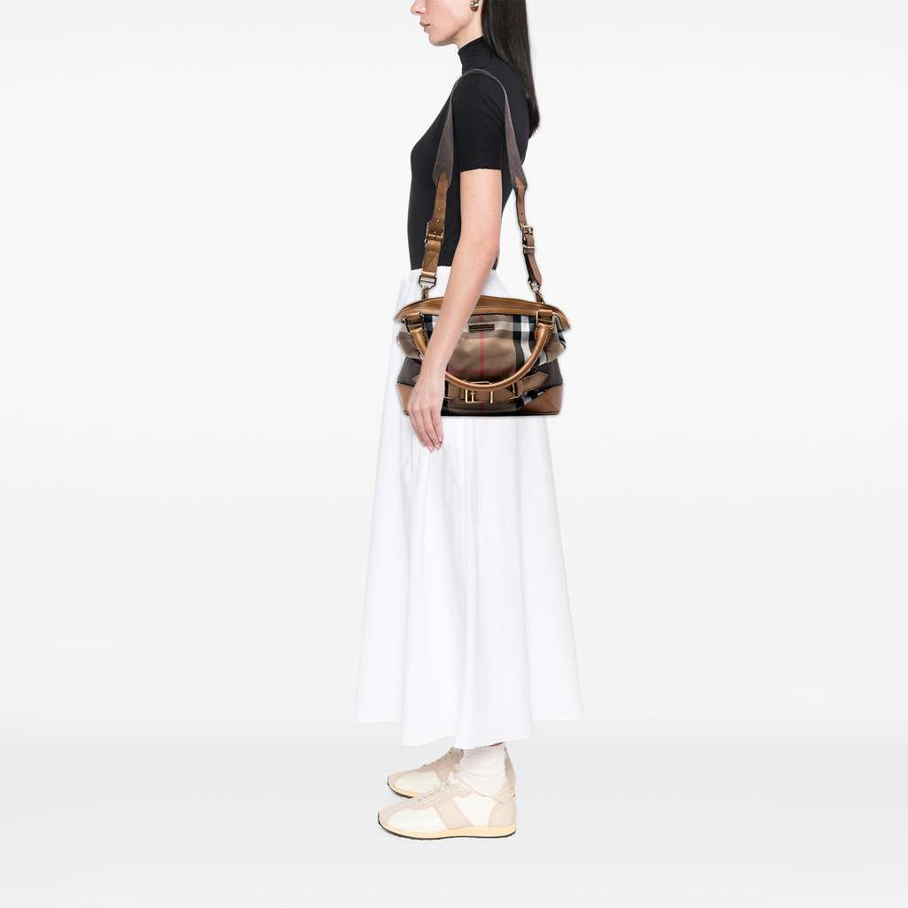 Burberry House Check Canvas Brecon Satchel - Detail 2