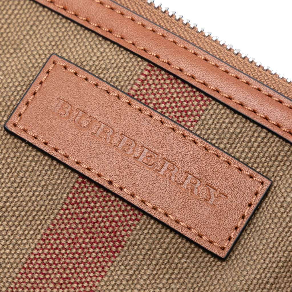 Burberry Mini Mega Check Canvas Ashby Tassel Bucket Bag - Side view