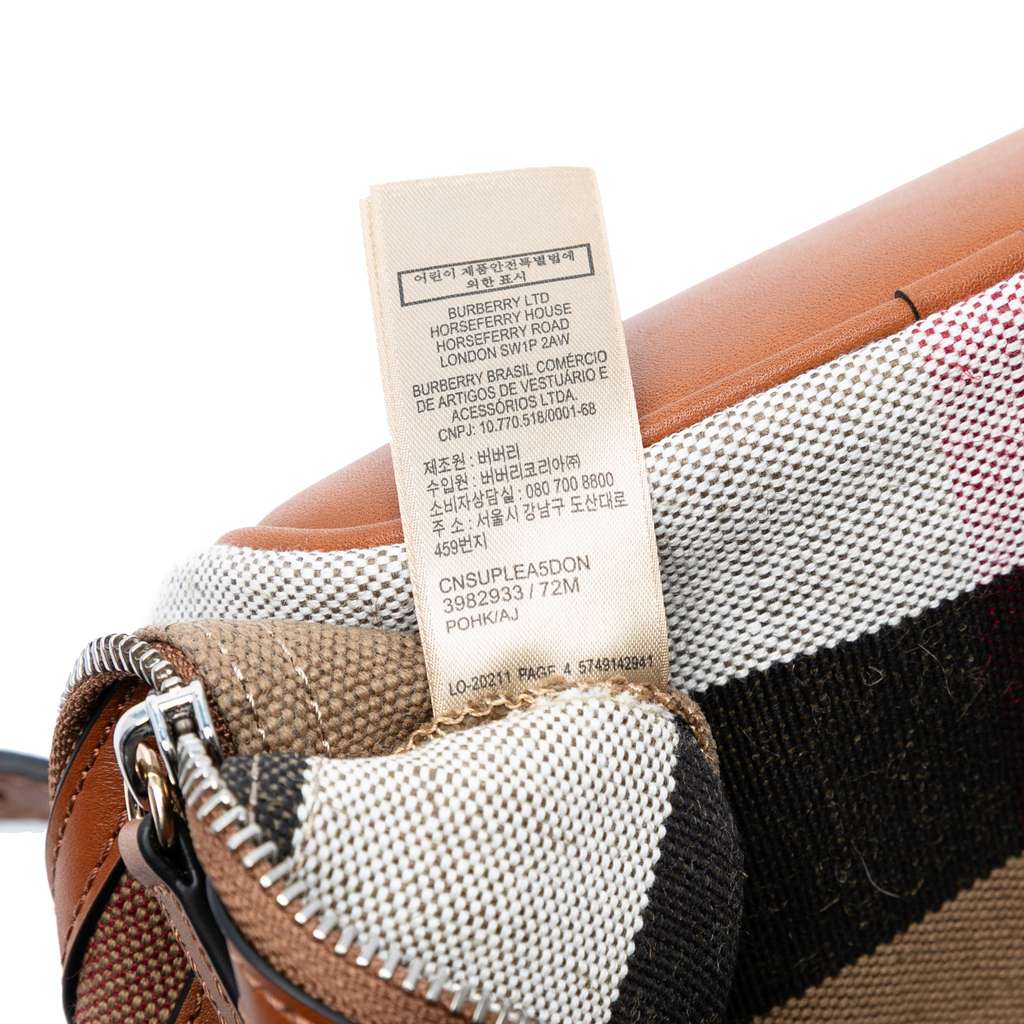 Burberry Mini Mega Check Canvas Ashby Tassel Bucket Bag - Detail 1