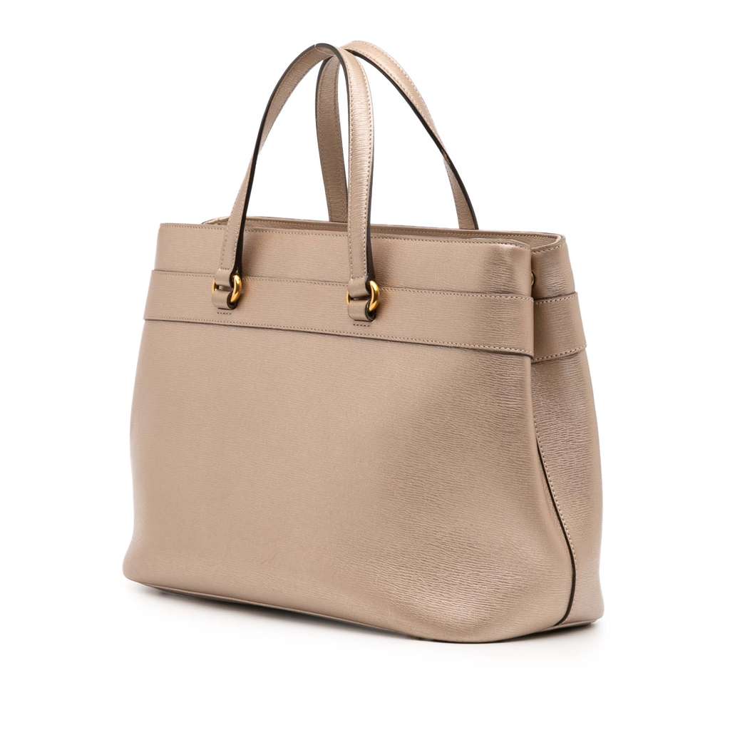 Gucci Leather Bright Bit Satchel - Back view