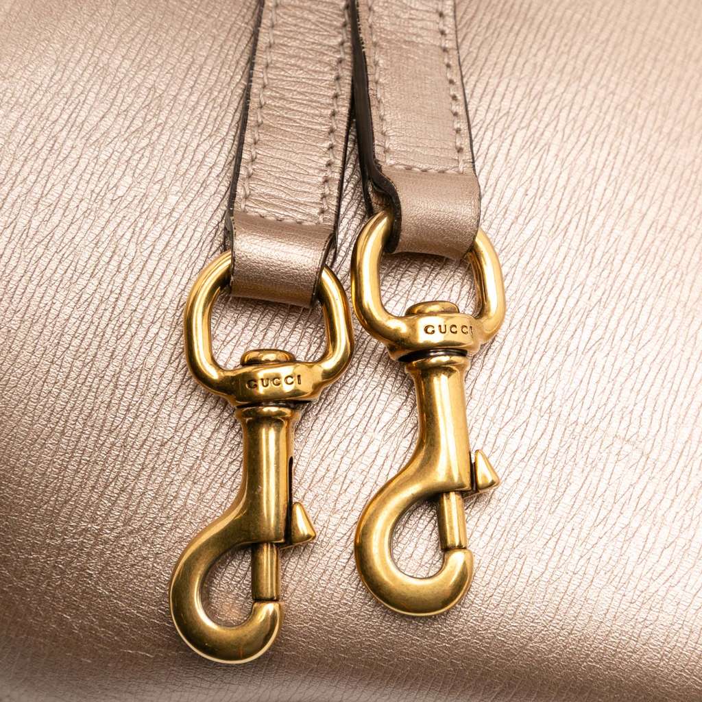 Gucci Leather Bright Bit Satchel - Image 10