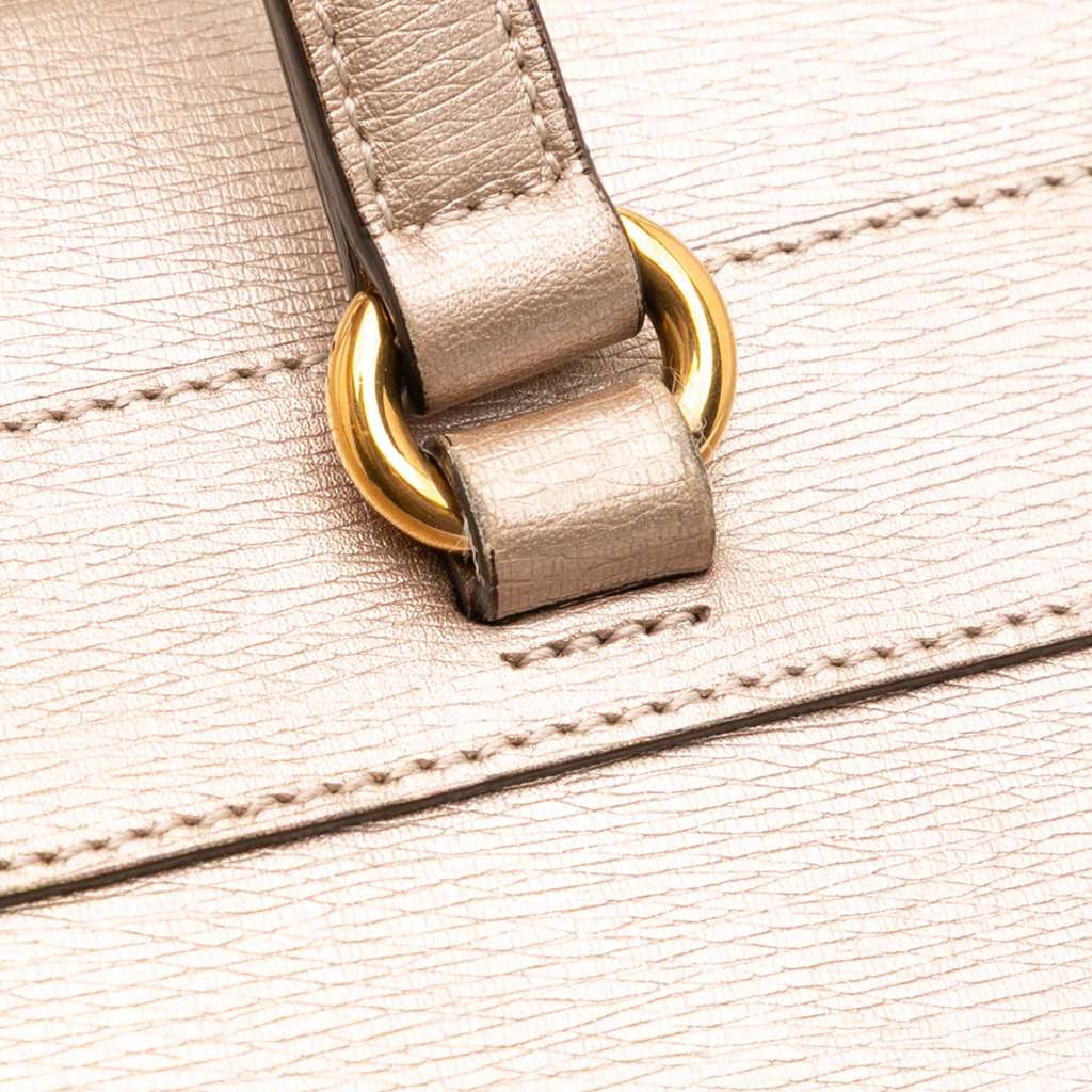 Gucci Leather Bright Bit Satchel - Image 11