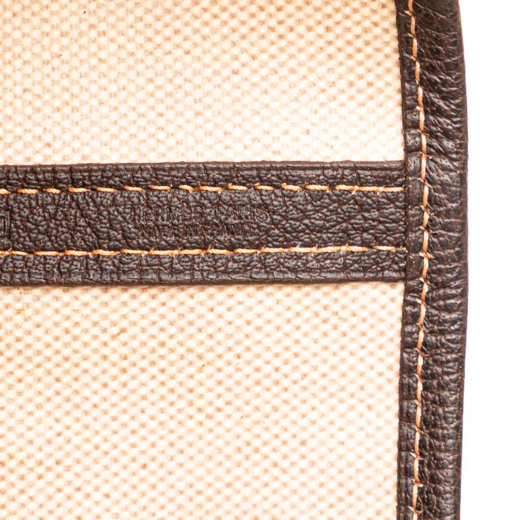 Hermès Toile and Buffalo Leather Garden File 37 - Side view