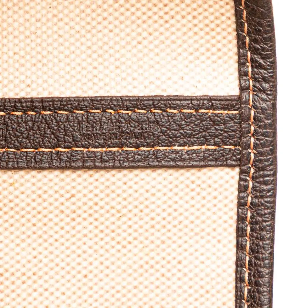 Hermès Toile and Buffalo Leather Garden File 37 Brown Canvas Very good - Box View