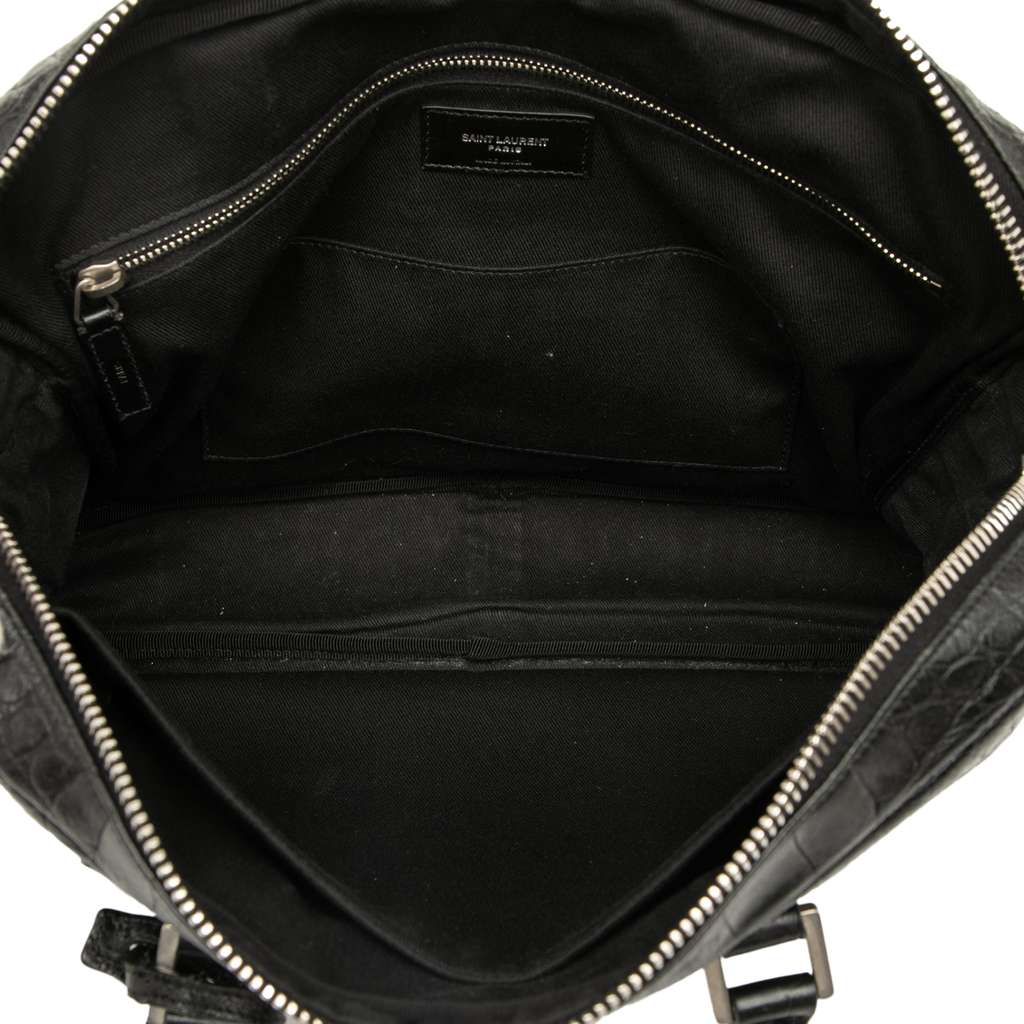 Saint Laurent Crocodile Embossed Leather Sac de Jour Briefcase - 4