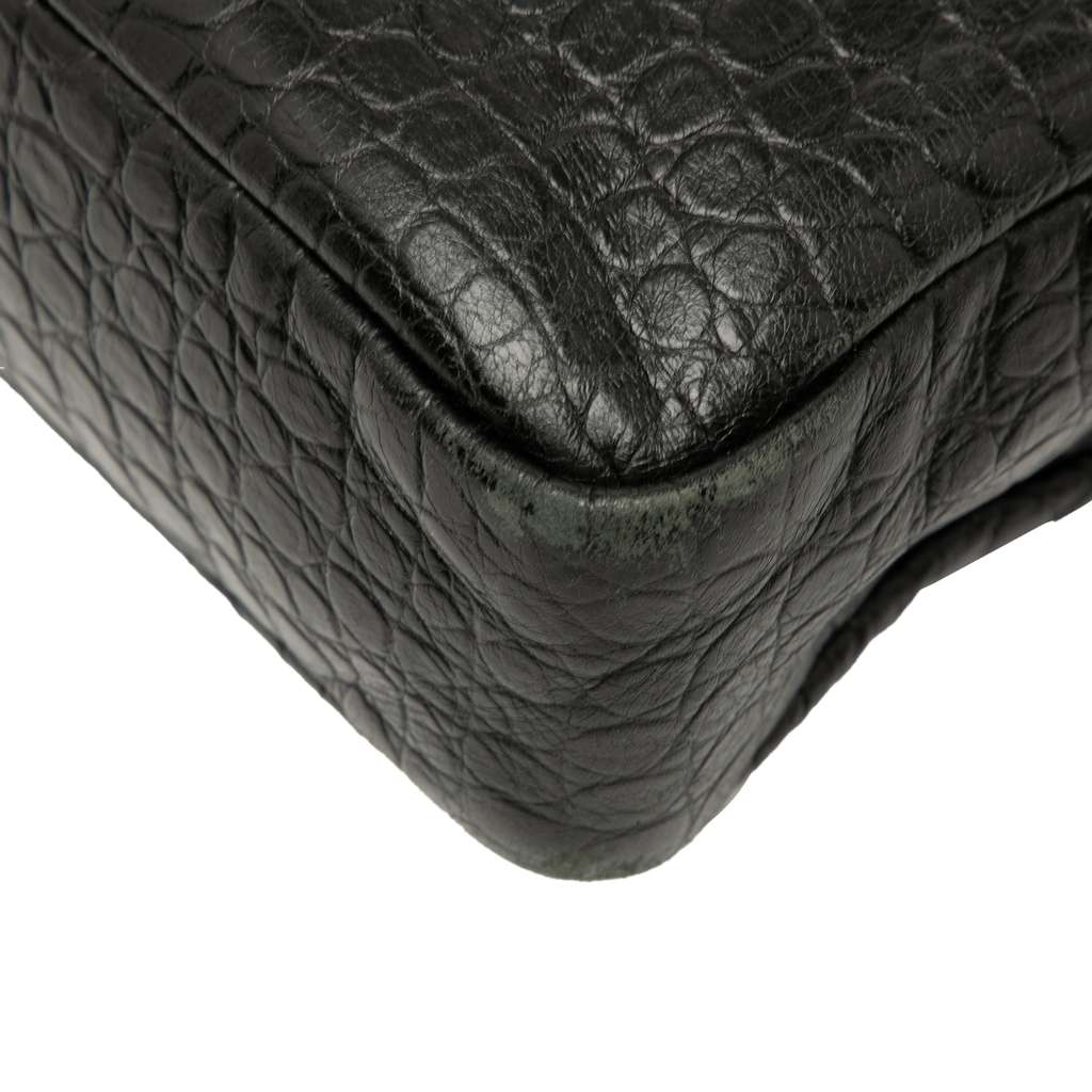 Saint Laurent Crocodile Embossed Leather Sac de Jour Briefcase - Detail 2