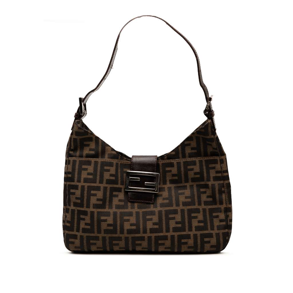 Fendi Zucca Canvas Shoulder Bag