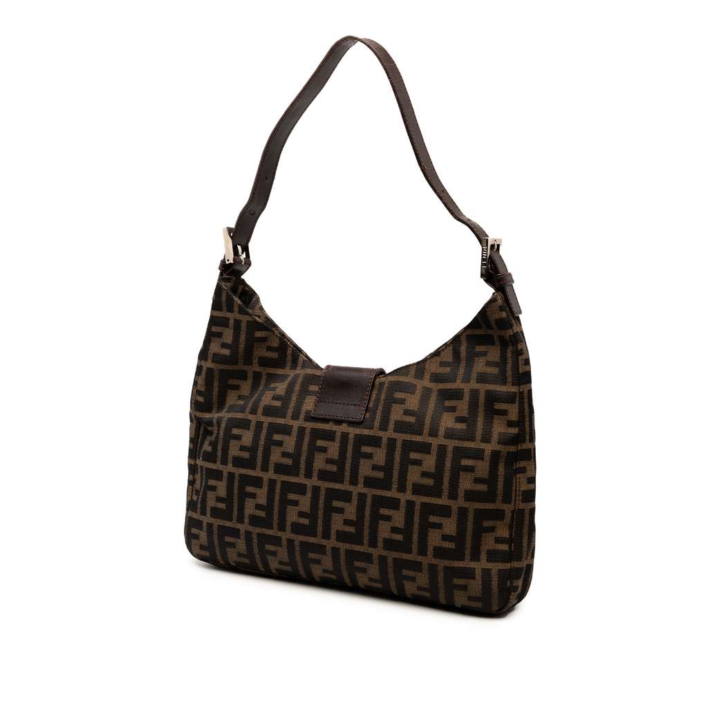 Fendi Zucca Canvas Shoulder Bag - Back view