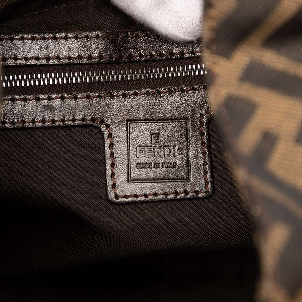 Fendi Zucca Canvas Shoulder Bag - Side view