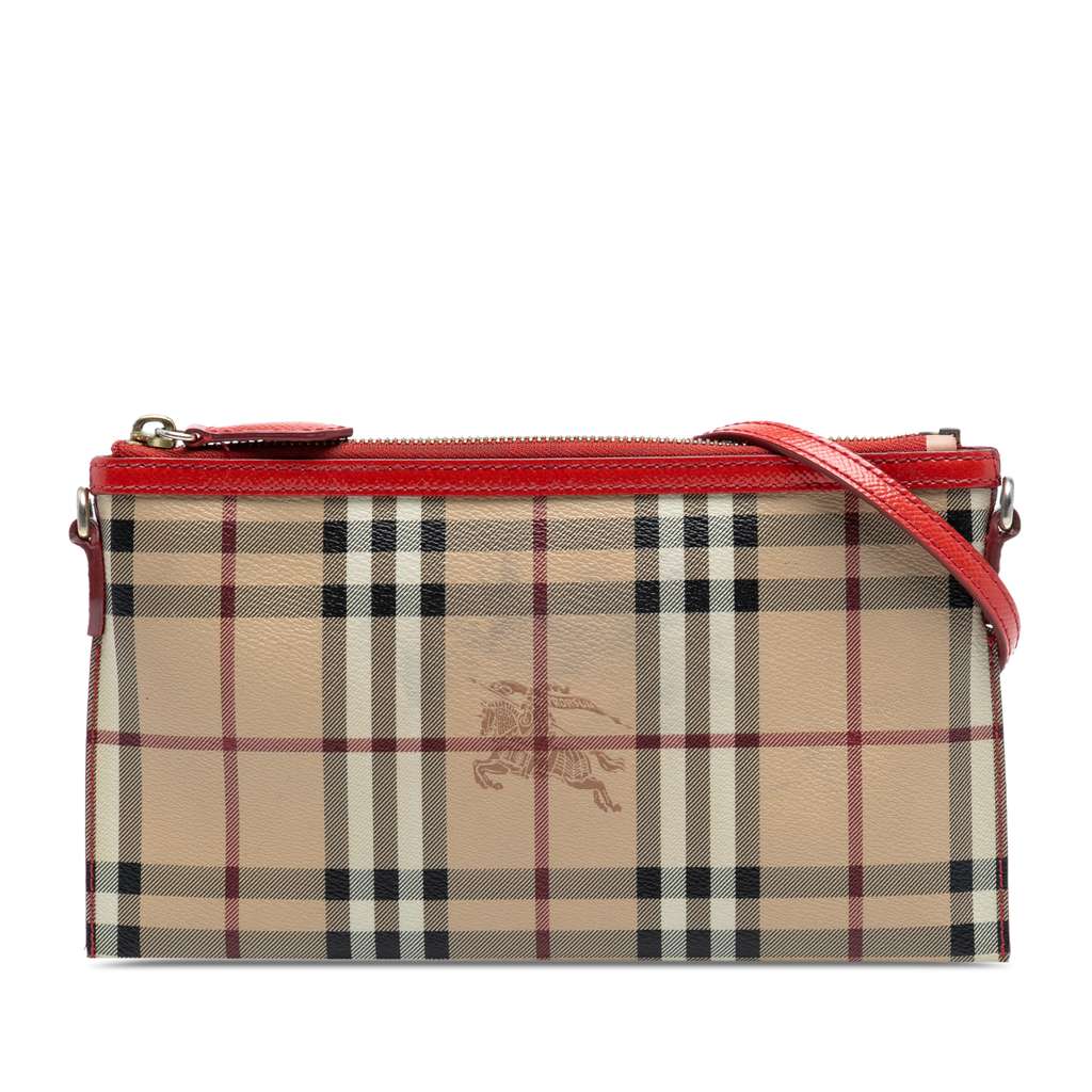 Burberry Haymarket Check Coated Canvas Peyton Crossbody