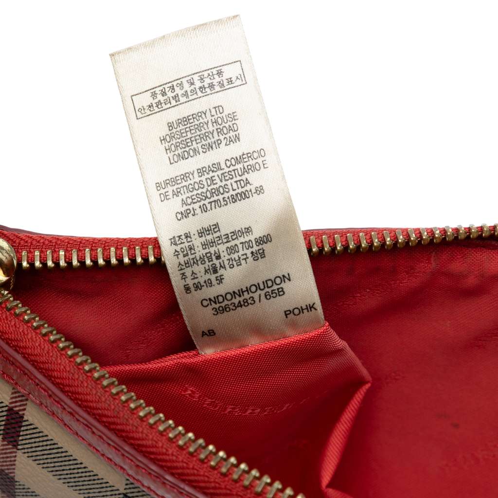 Burberry Haymarket Check Coated Canvas Peyton Crossbody - Detail 1