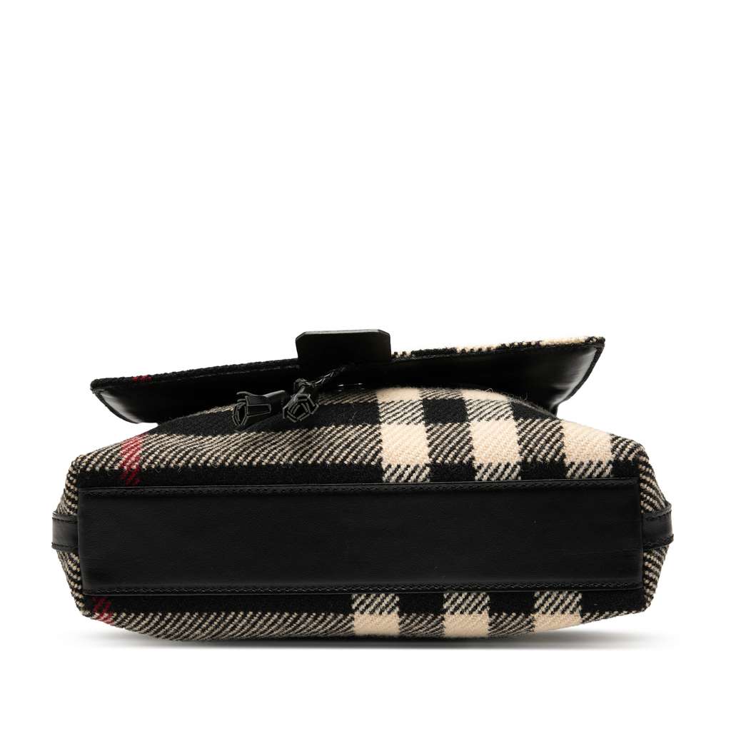 Burberry Mega Check Wool Shoulder Bag - Image 6