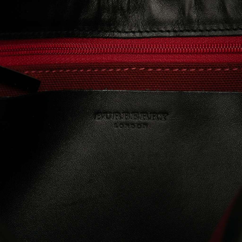 Burberry Mega Check Wool Shoulder Bag - Side view