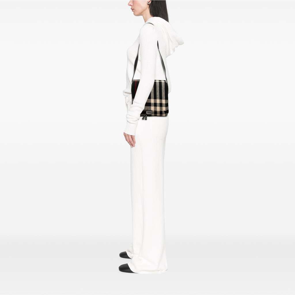 Burberry Mega Check Wool Shoulder Bag - Detail 2