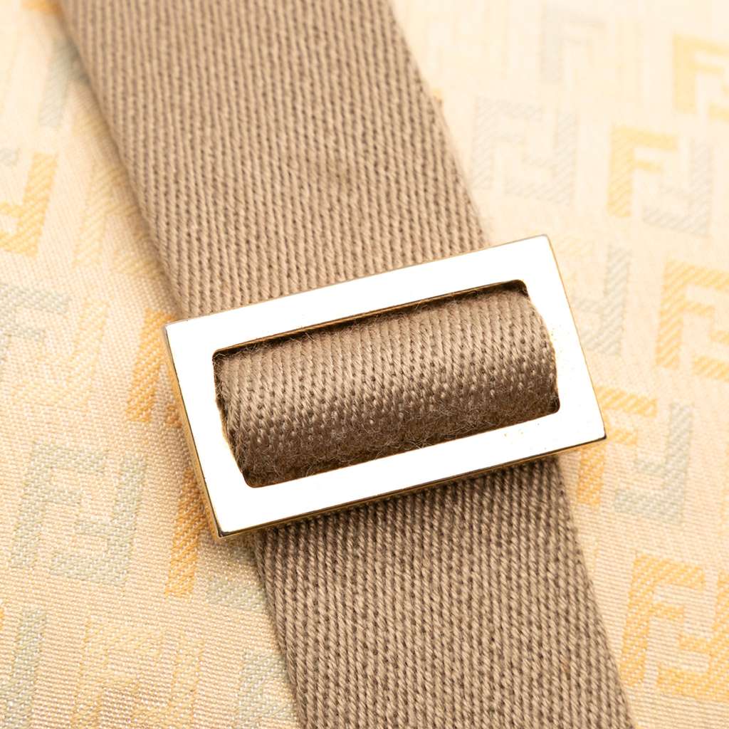 Fendi Zucchino Canvas F Charm Crossbody - Image 13