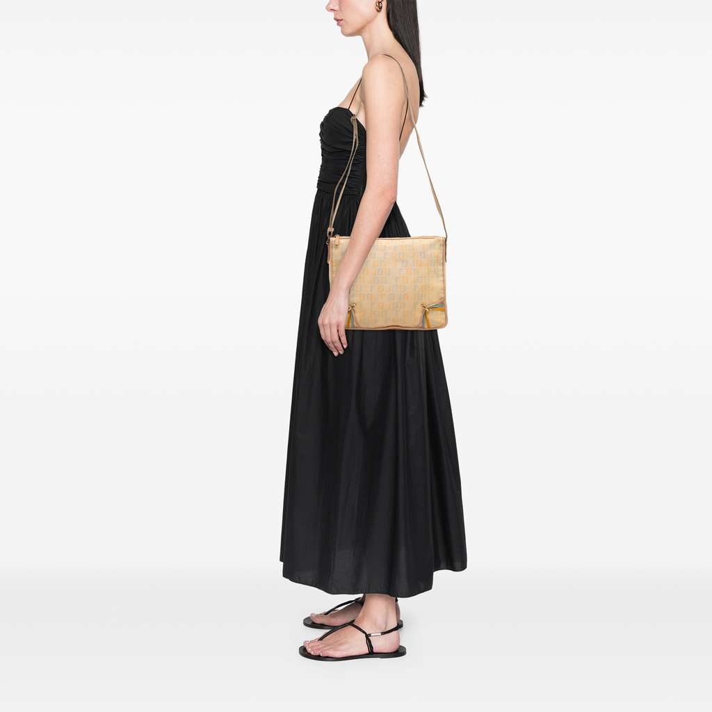 Fendi Zucchino Canvas F Charm Crossbody - Image 14