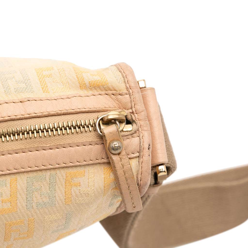 Fendi Zucchino Canvas F Charm Crossbody - Detail 2