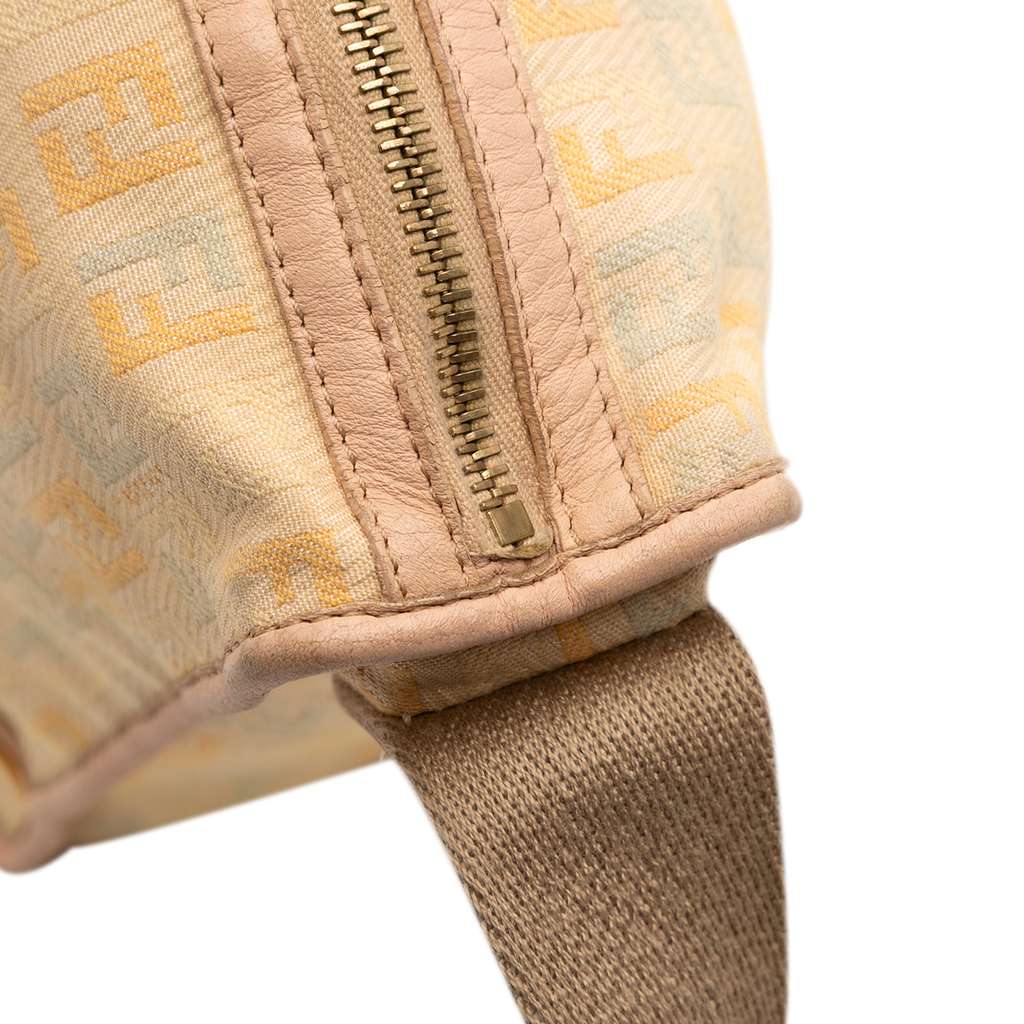 Fendi Zucchino Canvas F Charm Crossbody - Image 10