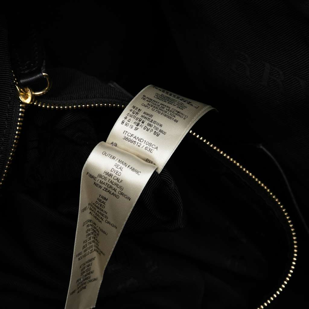 Burberry Calf Hair and Leather Grommet Fringe Big Crush Tote - Detail 1