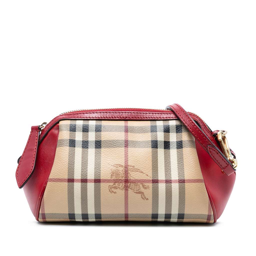 Burberry Mini Haymarket Check Coated Canvas Blaze Crossbody