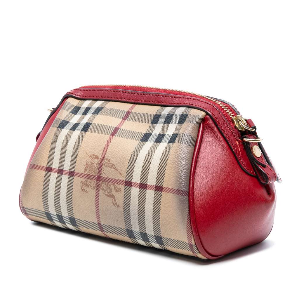 Burberry Mini Haymarket Check Coated Canvas Blaze Crossbody - Back view