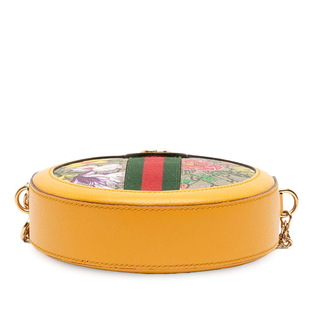 Gucci Mini GG Supreme Flora Ophidia Round Crossbody - Image 6