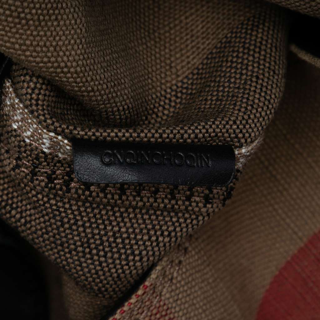 Burberry Medium Mega Check Canvas Ashby Bucket Bag - Detail 1
