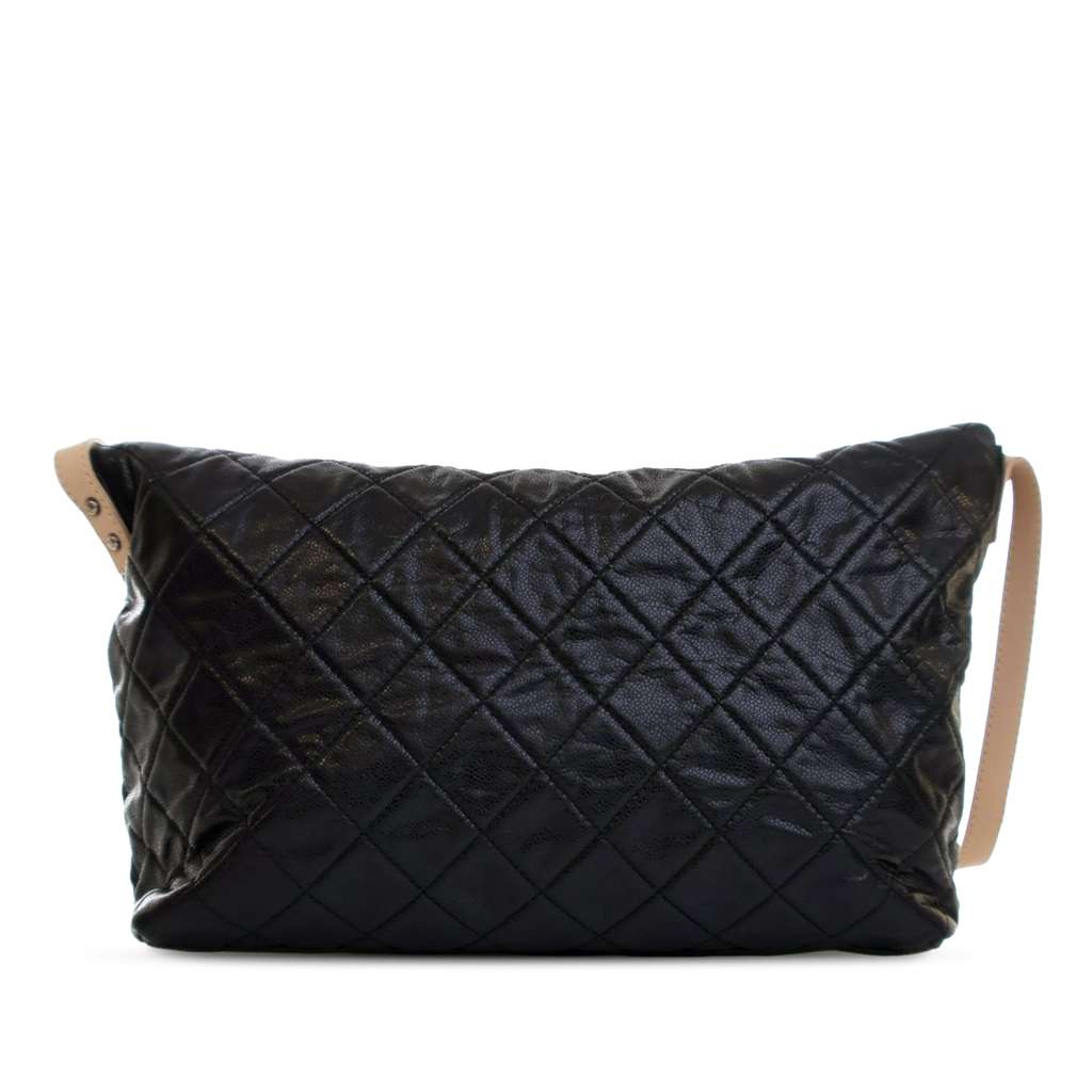 Chanel Reissue Quilted Caviar Messenger Flap - Back view