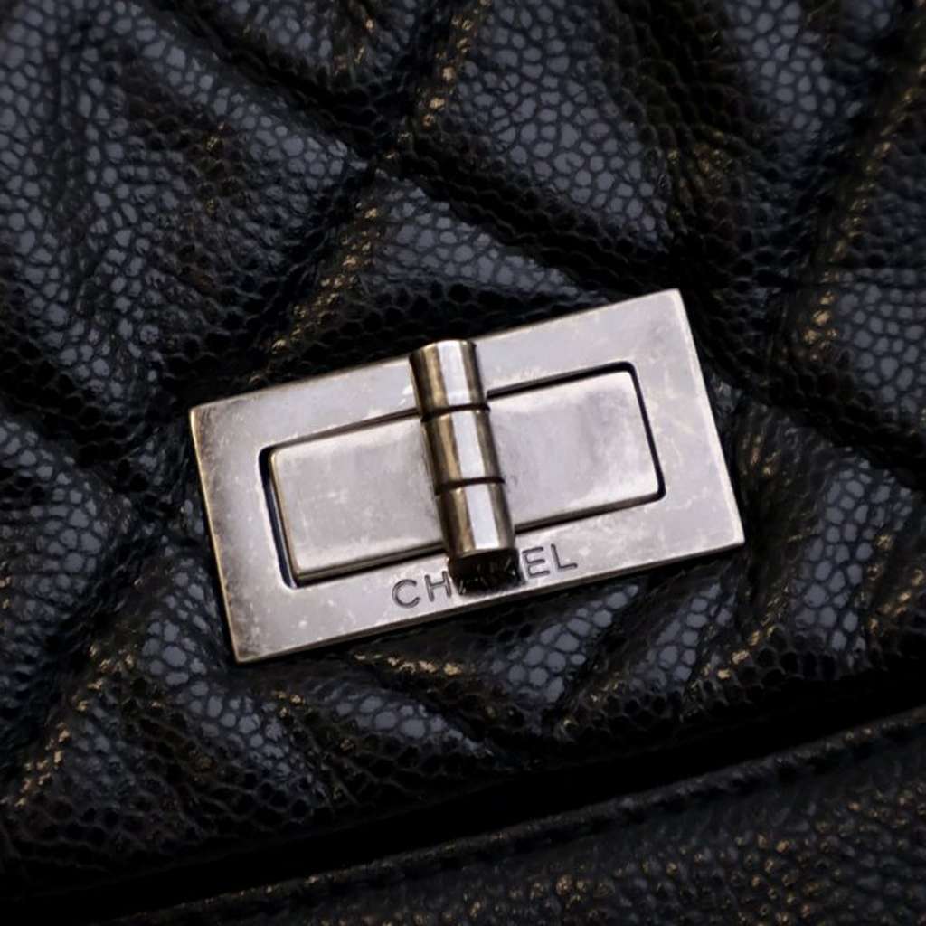 Chanel Reissue Quilted Caviar Messenger Flap - Side view