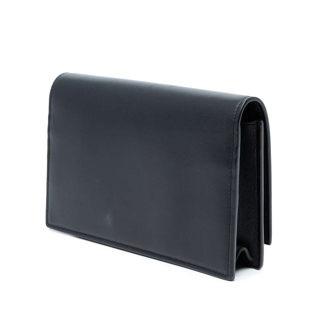 Saint Laurent Smooth Calfskin Monogram Kate Tassel Chain Wallet - Back view