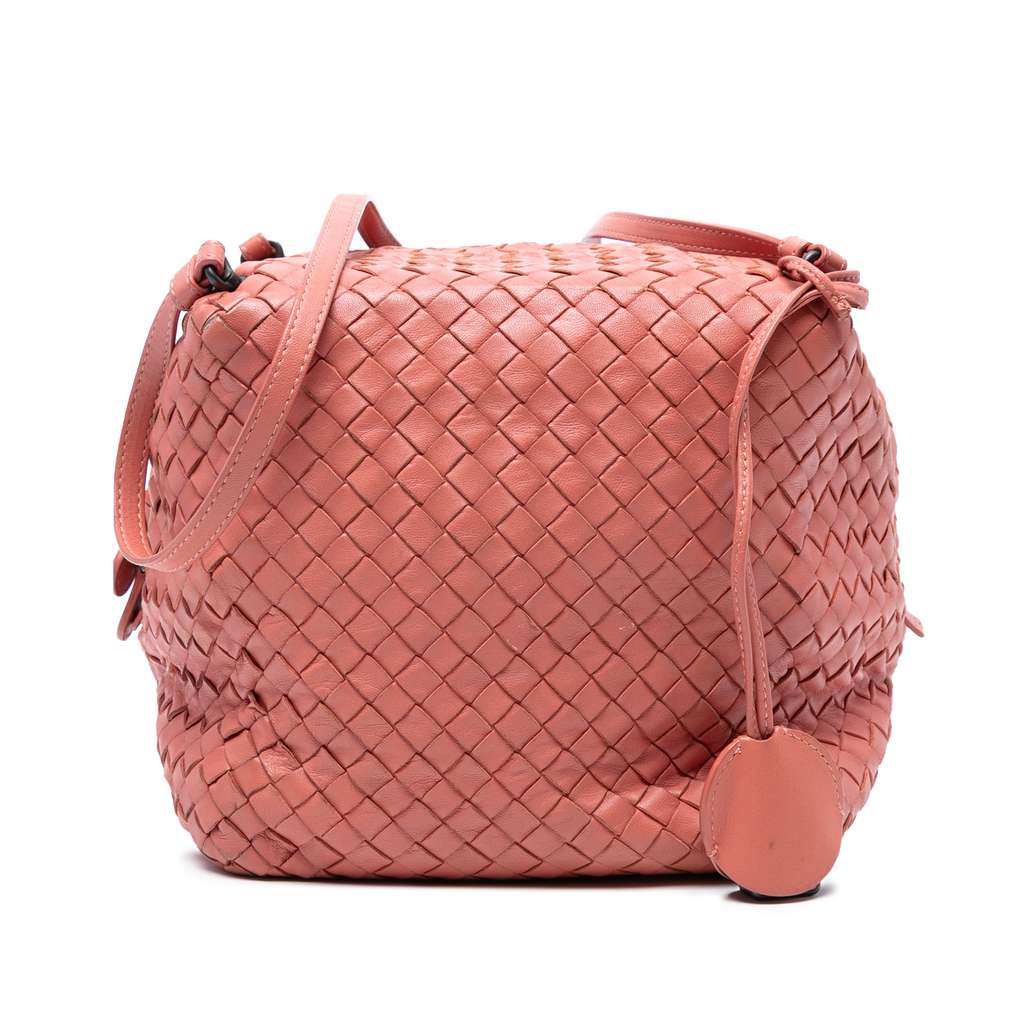 Bottega Veneta Nappa Intrecciato Cube Crossbody