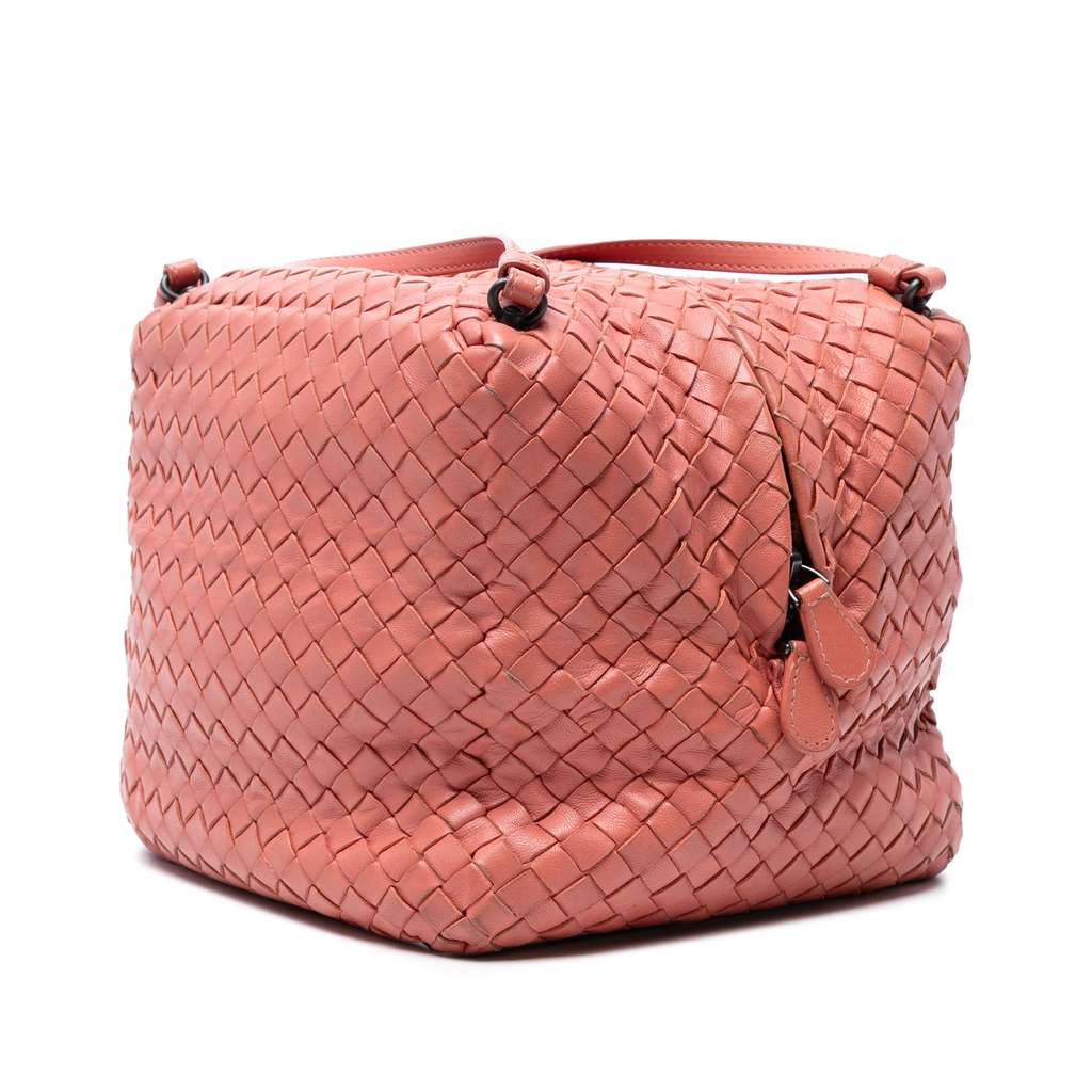 Bottega Veneta Nappa Intrecciato Cube Crossbody - Back view