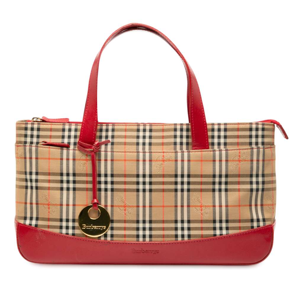 Burberry Haymarket Check Canvas Handbag