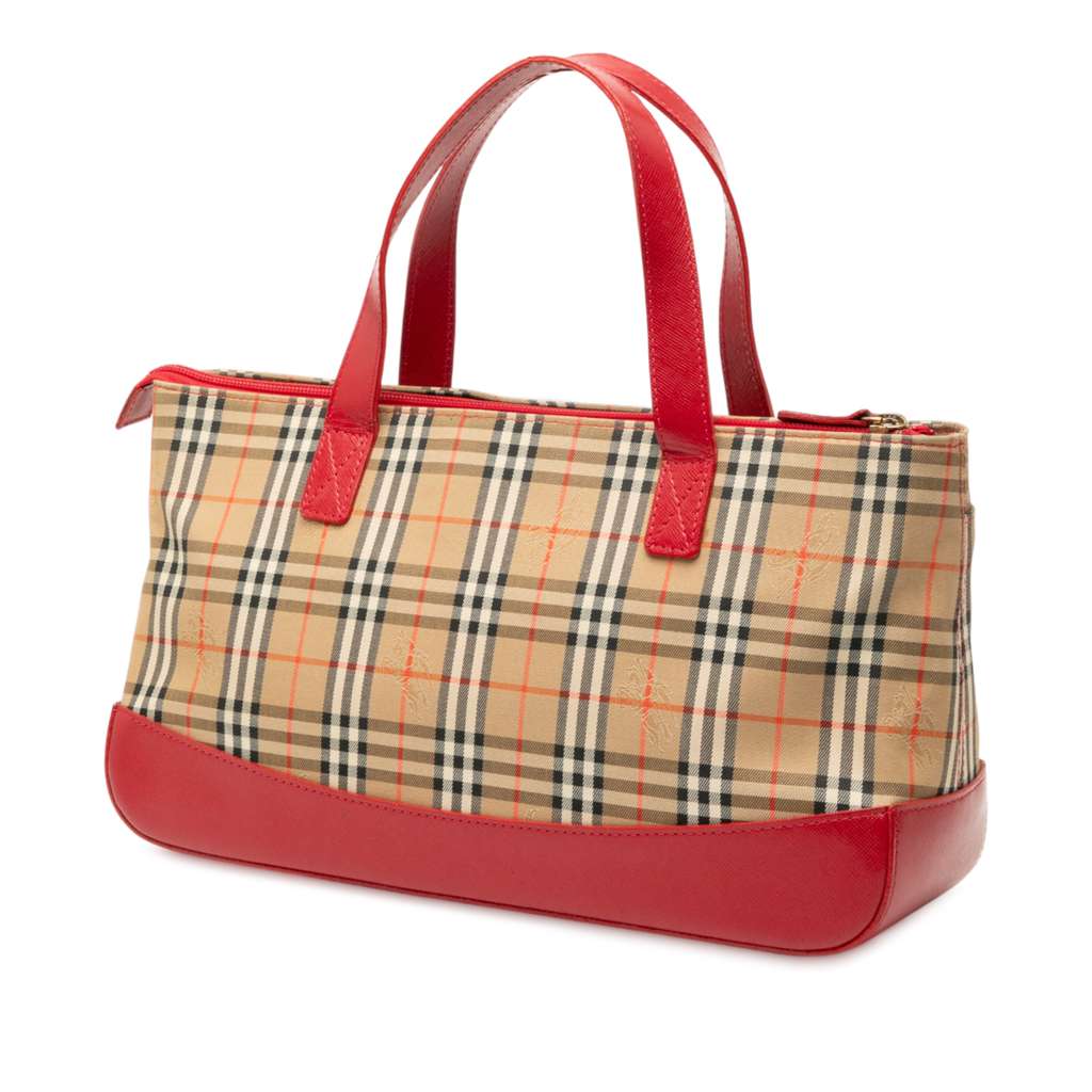 Burberry Haymarket Check Canvas Handbag - Back view
