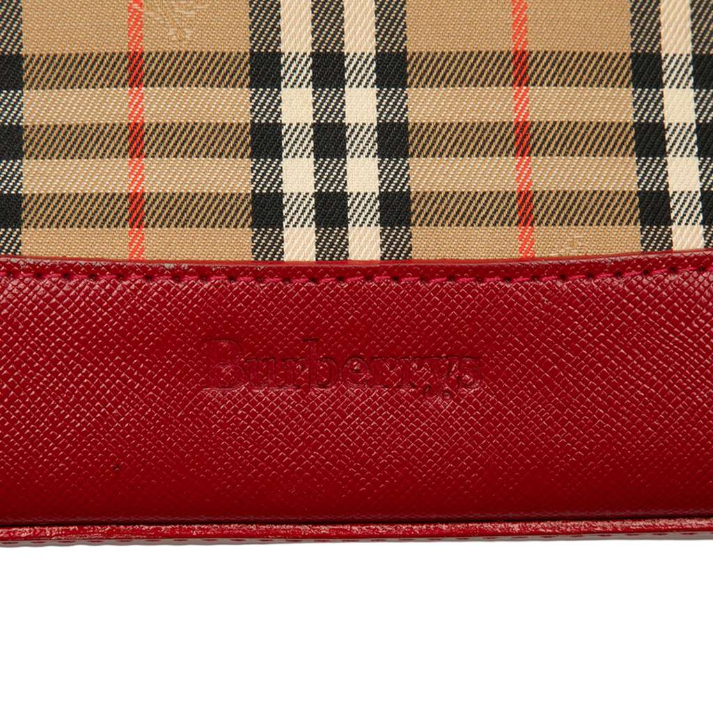 Burberry Haymarket Check Canvas Handbag - Side view
