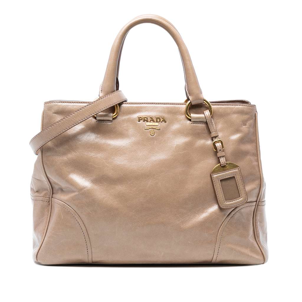 Prada Vitello Shine Open Convertible Tote
