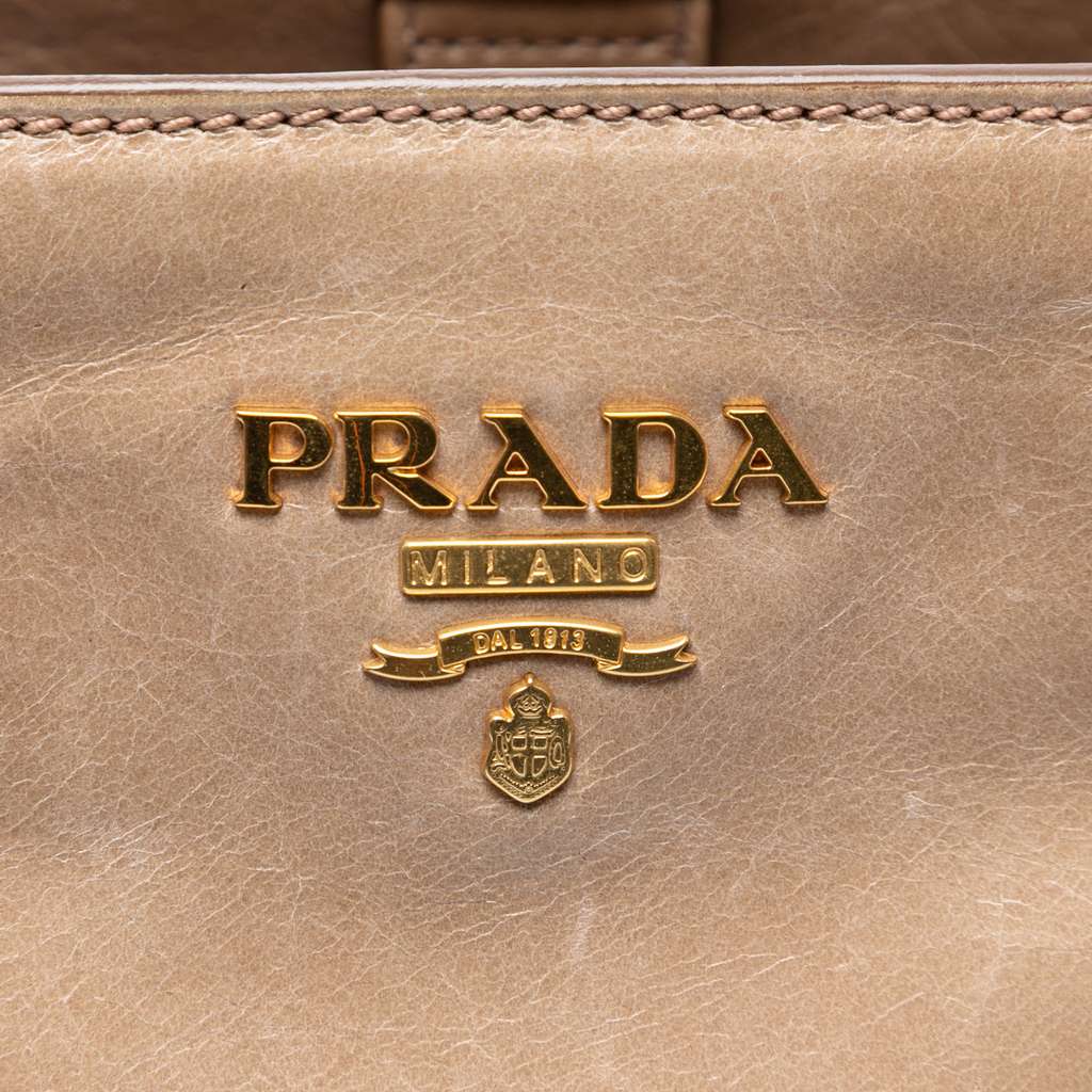 Prada Vitello Shine Open Convertible Tote - Side view