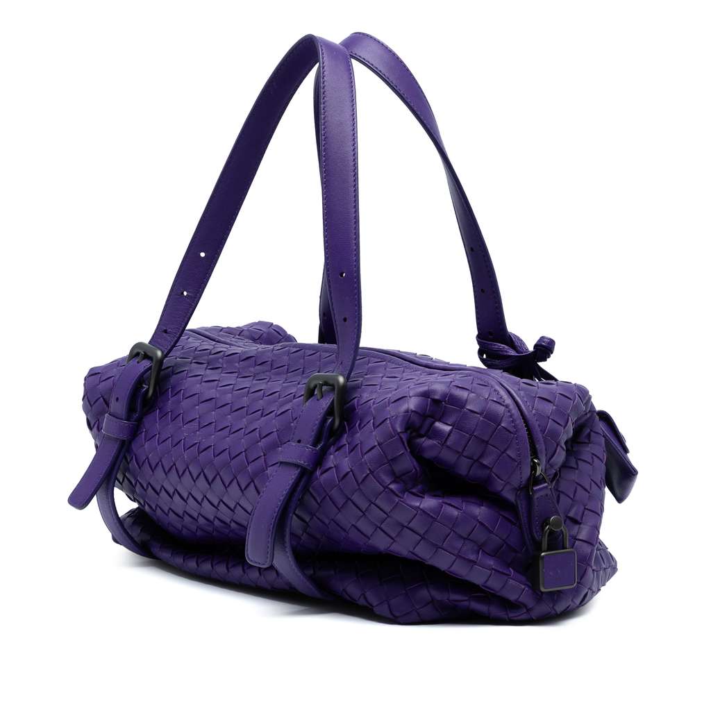 Bottega Veneta Nappa Intrecciato Montaigne Shoulder Bag - Back view