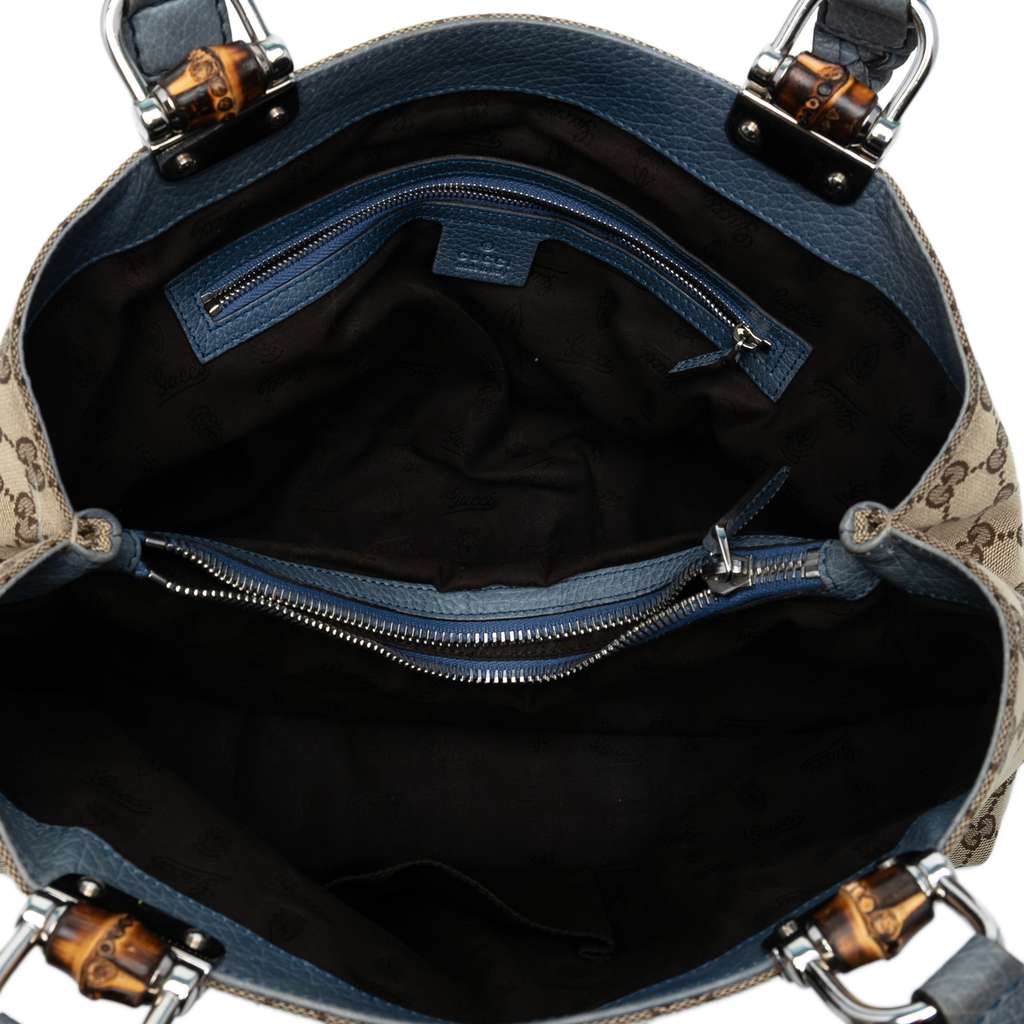 Gucci Medium GG Canvas Bamboo Libeccio Tote - 4