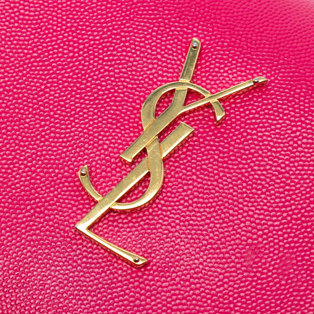 Saint Laurent Grain De Poudre Monogram Kate Wallet On Chain - Side view