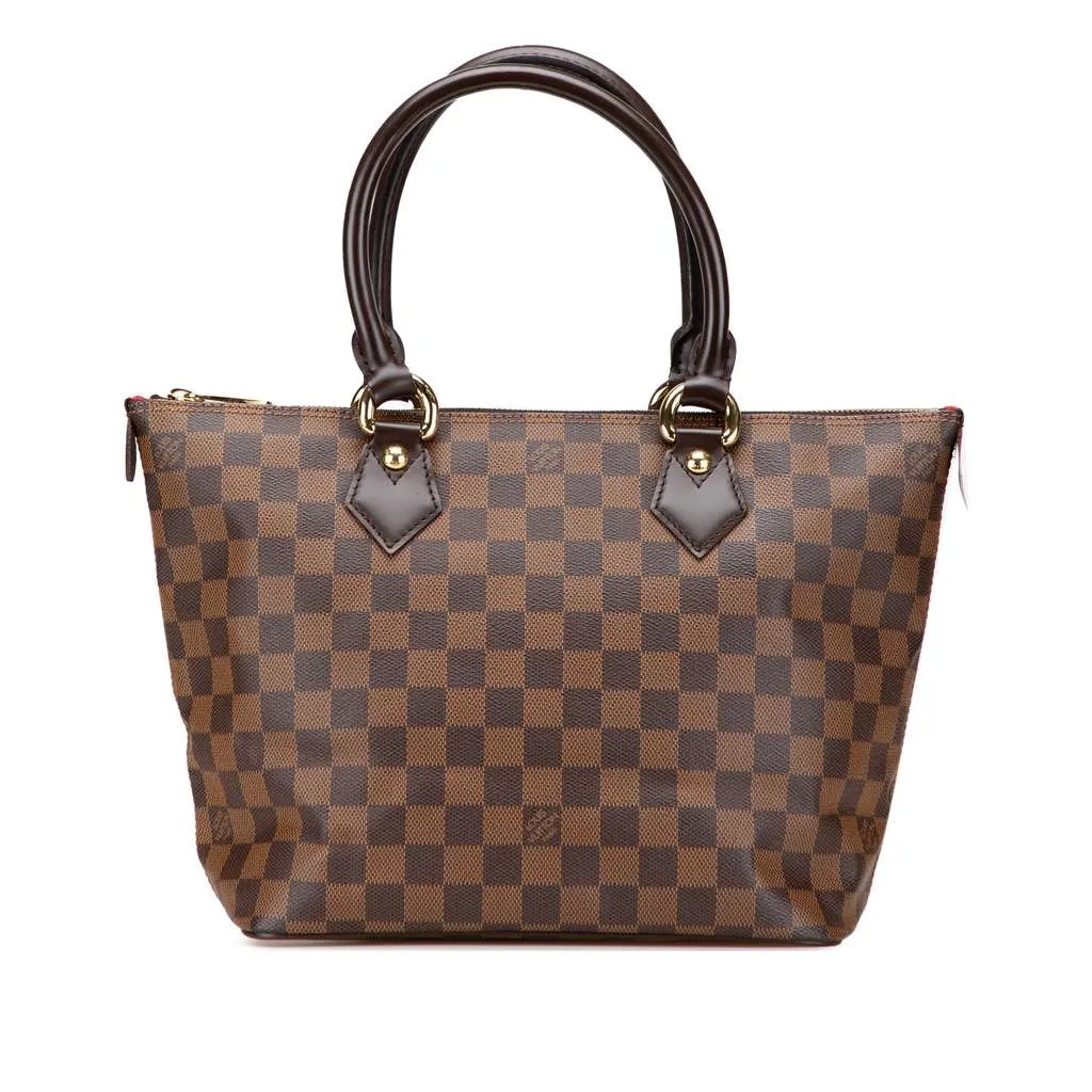 Louis Vuitton Damier Ebene Saleya PM Brown Canvas Very good - Front View