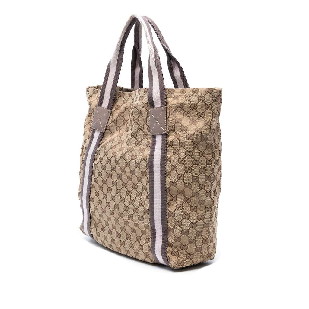 Gucci GG Canvas Web Tote - Back view