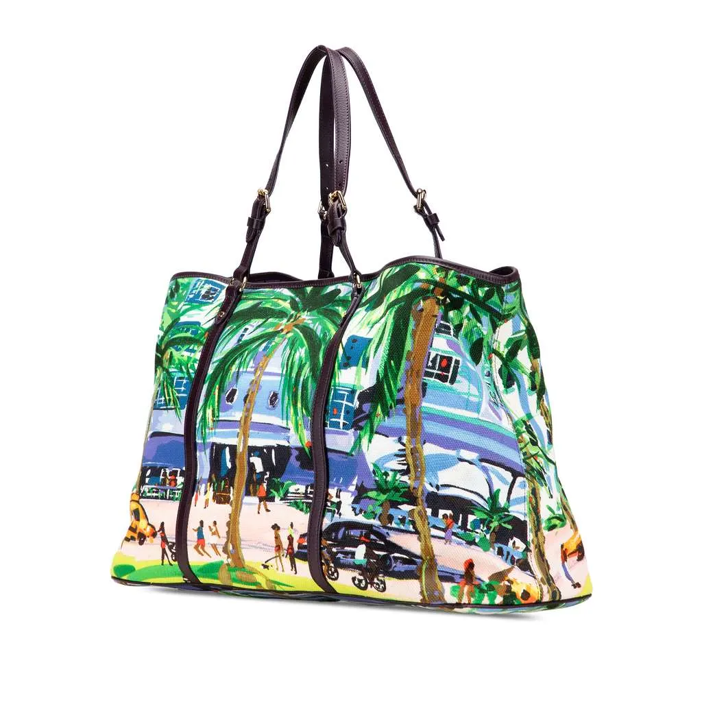 Louis Vuitton Ailleurs Cabas Promenade GM Blue Canvas Very good - Back View