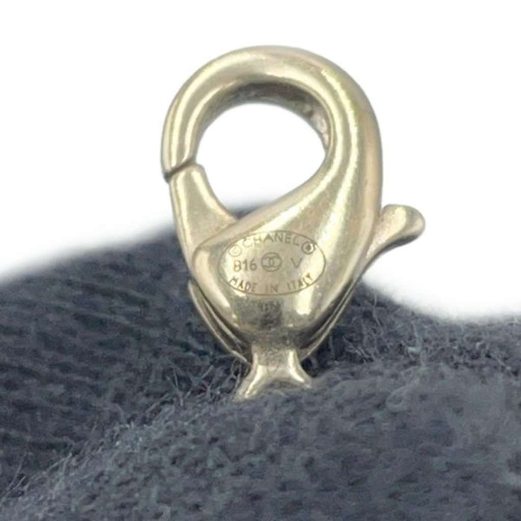 Chanel Gold Plated Faux Pearls and Crystals CC Pendant Necklace - Image 11