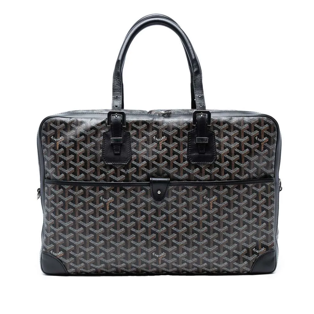 Goyard Goyardine Ambassade MM Black Canvas Very good - Front View